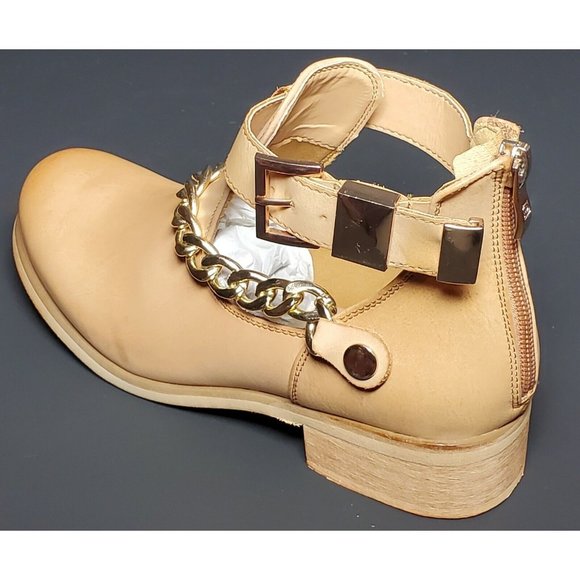 PRIMADONNA COLLECTION Women 37 EURO, bootie tan with chain and buckle 01232 - Picture 6 of 12